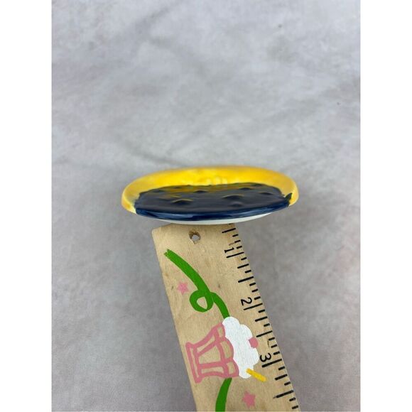 Vintage 90s Celestial Moon Pottery Dish Art Decor Trinket Dish - Picture 6 of 6